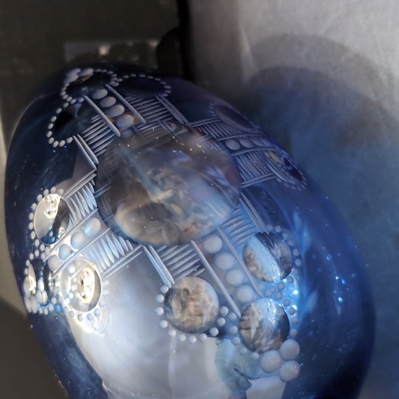 VGT, Russian House Of Faberge Cobalt Blue Glass Egg. - Picture 4 of 9